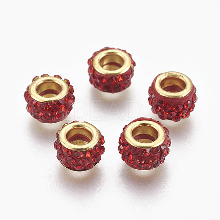 Handmade Polymer Clay European Beads CLAY-O002-01G-D-1