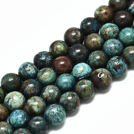 Natural Wave Jasper Beads Strands G-R485-10-6mm-1-1
