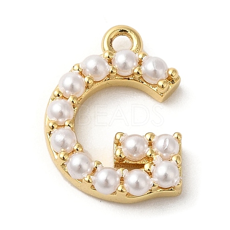 Plastic Imitation Pearl Pendants KK-P230-17G-G-1