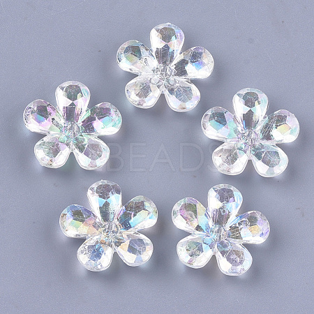 Transparent Acrylic Bead Caps TACR-T007-05A-1