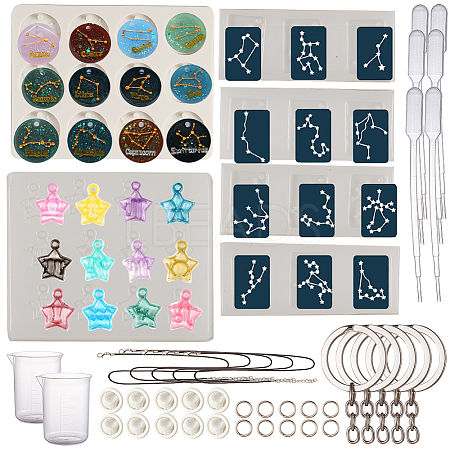 SUNNYCLUE DIY Keychain & Keychain Kit DIY-SC0009-08-1