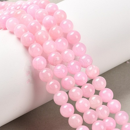 Natural Dyed Yellow Jade Gemstone Bead Strands G-R271-6mm-Y02-1