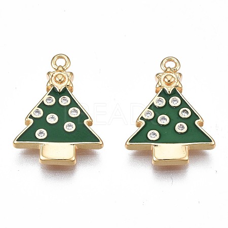 Brass Enamel Pendants KK-N232-219-1