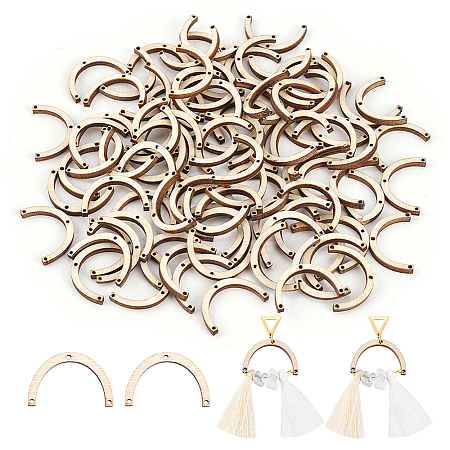 100Pcs Wood Chandelier Components Links WOOD-OC0002-97-1