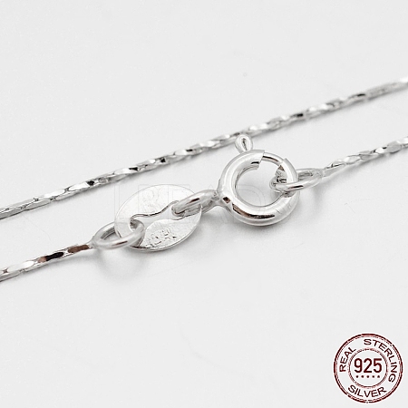 Rhodium Plated 925 Sterling Silver Coreana Chain Necklaces STER-M086-17B-1