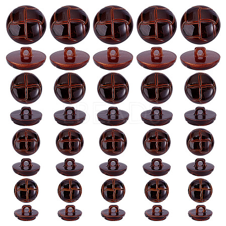60Pcs 4 Style Plastic Shank Buttons BUTT-HY0001-19B-1