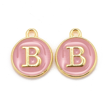 Golden Plated Alloy Enamel Charms ENAM-S118-07B-1
