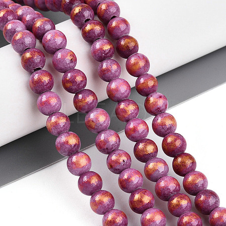 Natural Mashan Jade Beads Strands G-A255-A01-02M-1