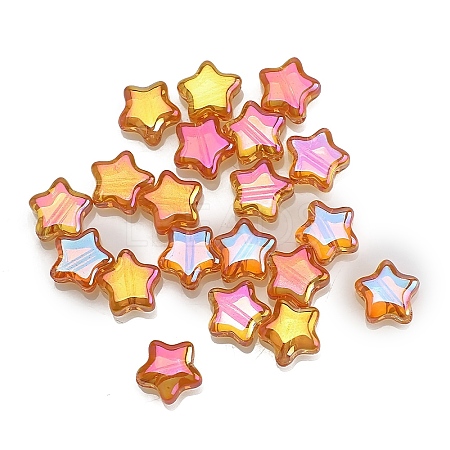 Electroplate Transparent Glass Beads LS-GLAA-WH0033-128B-09-1