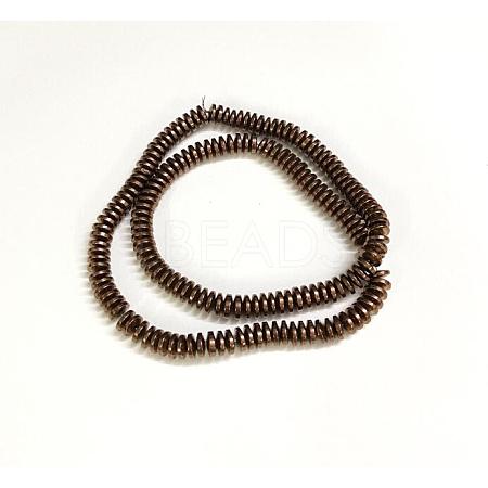 Electroplate Non-magnetic Synthetic Hematite Beads Strands G-L436-03-1