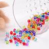 Mixed Color Chunky Dyed Transparent Acrylic Faceted Bicone Spacer Beads for Kids Jewelry X-DBB6mm-3