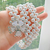 White Plastic Imitation Pearl Beaded Belly Chains WG08E5B-01-2