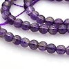 Natural Amethyst Round Beads Strands G-N0120-11A-4mm-1