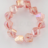 Electroplate Glass Beads Strands EGLA-R031-6mm-21-2