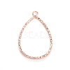 Zinc Alloy Open Back Bezel Pendants X-PALLOY-D009-33RG-1