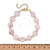 Natural Kunzite & Brass Spacer Beads Beaded Bracelets for Women BJEW-JB14112-01-4