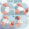 100Pcs 5 Colors Tibetan Style Alloy Glue-on Flat Pad Bails FIND-SP0001-89-6