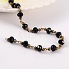 Handmade Glass Beaded Chains for Necklaces Bracelets Making AJEW-JB00187-06-1