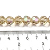 Electroplate Transparent Glass Beads Strands X-EGLA-A035-T10mm-L22-4