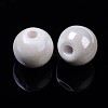 Glazed Porcelain Round Beads X-PORC-S489-10mm-01-2