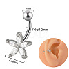 G23 Titanium Pave Clear Cubic Zirconia Curved Barbell Cartilage Earrings FS-WGD98FB-19-1