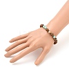 Round Natural Wood Beads Stretch Bracelets BJEW-JB05554-05-3