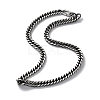 Ion Plating(IP) 304 Stainless Steel Cuban Link Chain Necklace NJEW-P288-01C-AS-1