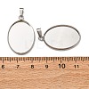 304 Stainless Steel Pendant Cabochon Settings STAS-D379-03C-P-3