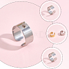 24Pcs 2 Colors 304 Stainless Steel Finger Ring Settings STAS-BBC0010-09D-6