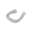 Rack Plating Brass Micro Pave Clear Cubic Zirconia Pendants KK-A224-03L-P-2