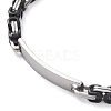 201 Stainless Steel ID Bracelets BJEW-F331-08BP-9