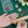 4Pcs 2 Colors Alloy Rhinestone Cufflinks HJEW-NB00213-3
