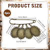 4Pcs Steel with Zinc Alloy Brooch Base Settings JEWB-UN00013-3