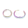 Ion Plating(IP) 304 Stainless Steel Huggie Hoop Earrings EJEW-F111A-19mm-Y-3