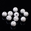 Glazed Porcelain Round Beads PORC-S489-10mm-01-1