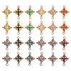  48Pcs 12 Styles Rack Plating Alloy Enamel Connector Charms FIND-TA0002-85-11