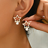 Elegant Brass Imitation Pearl Stud Earrings Women's Daily Jewelry DV0468-6-5