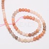 Round Natural Multi-Moonstone & Sunstone Beads Strands G-L425-26-6mm-2