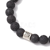 12Pcs 12 Styles 8mm Round Natural Lava Rock Constellation Beaded Bracelet Sets BJEW-JB10870-4