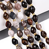 Natural Petrified Wood Beads Strands G-N342-35-8x6-07-1