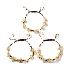 Adjustable Natural Yellow Quartz Braided Bead Bracelets for Women BJEW-U035-02J-4