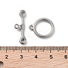 304 Stainless Steel Ring Toggle Clasps STAS-A092-09C-P-3