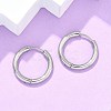 Tarnish Resistant 304 Stainless Steel Huggie Hoop Earrings EJEW-F111B-19mm-P-5