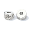 Rack Plating Brass Pave Clear Cubic Zirconia Beads KK-M282-37P-2