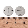 Non-Tarnish 201 Stainless Steel Hollow Flat Round Links FIND-R149-03I-P-3