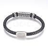 Leather Cord Bracelets BJEW-F274-25AS-3