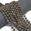 Natural Snowflake Obsidian Beads Strands G-K389-E32-01-2