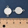 Flat Round Brass Connector Cabochon Settings KK-K414-13E-S-3