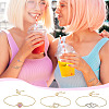 3Pcs 3 Styles Brass Slider Bracelet Sets BJEW-GA00001-5