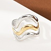 304 Stainless Steel Open Cuff Rings for Women RJEW-K296-03A-GP-2